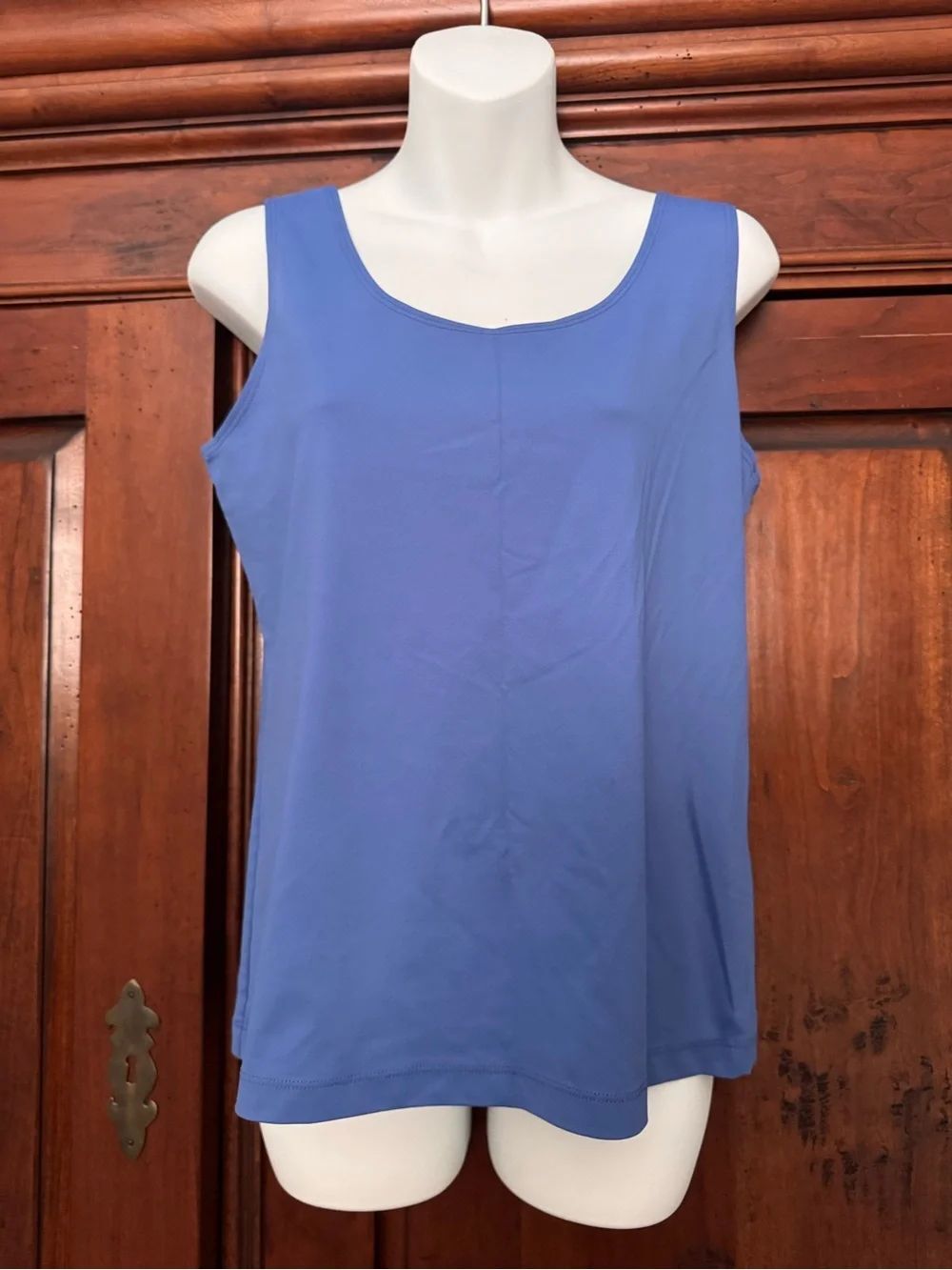 Chico's Blue Stretch Basics Essential Tank Top Size 1 (Medium)
